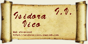 Isidora Vico vizit kartica